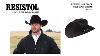 Vintage Resistol Self Conforming Texas Mens Black Hat Size-4xxxx Beaver 7-1.5